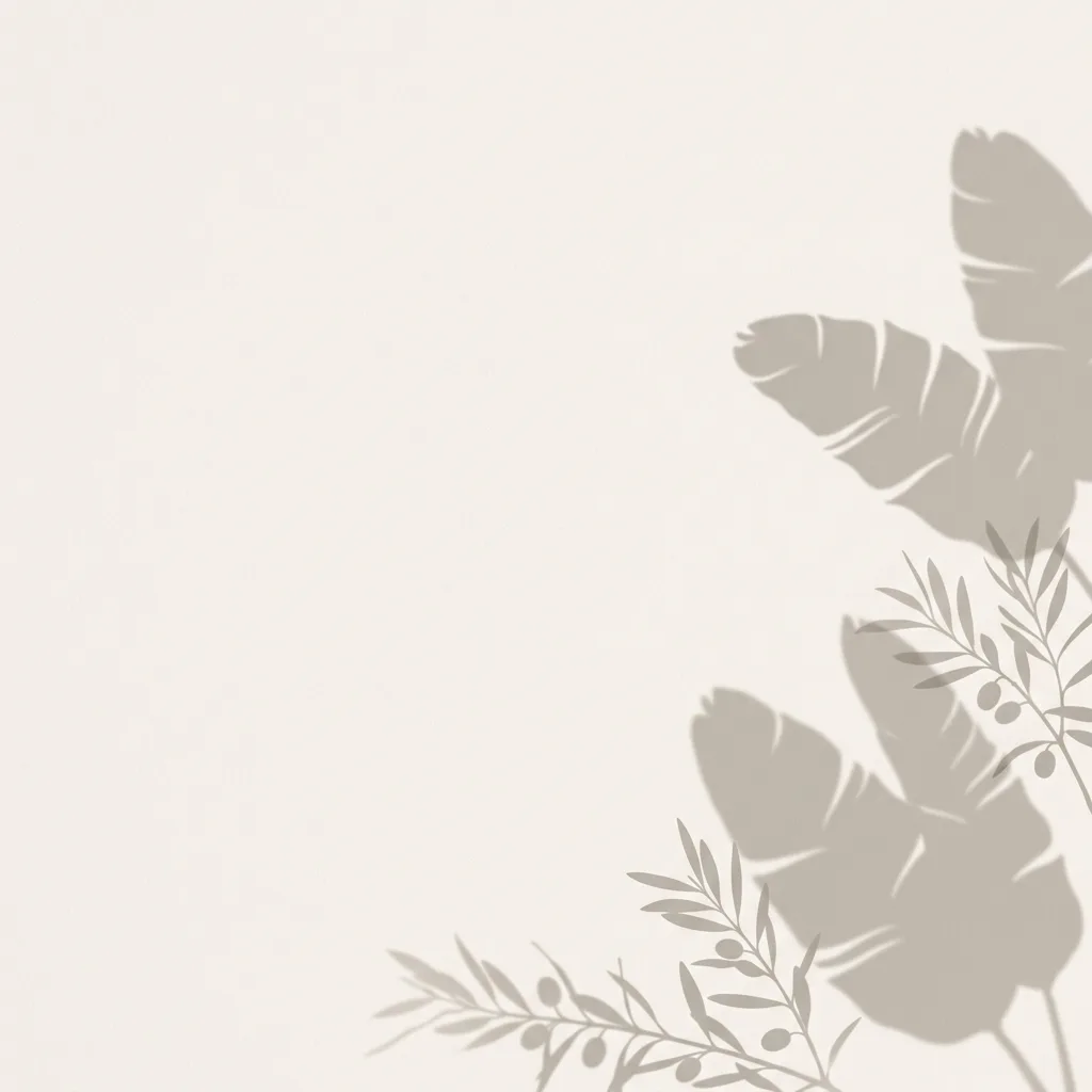 Dekorative Pflanzenschatten im Behandlungsraum