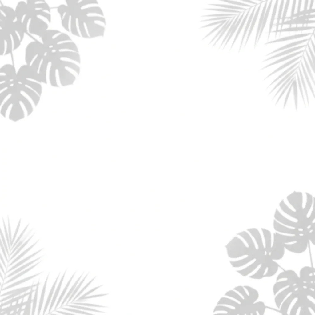 Dekorative Pflanzenschatten im Behandlungsraum